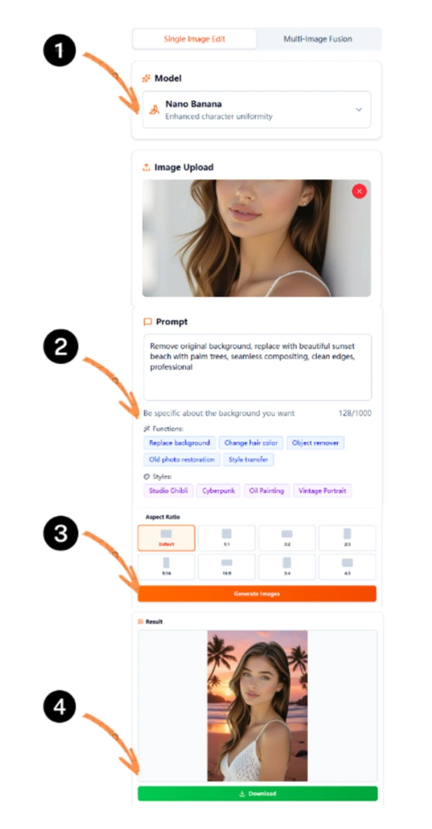 Cara Menggunakan Editor Foto AI Unwatermark