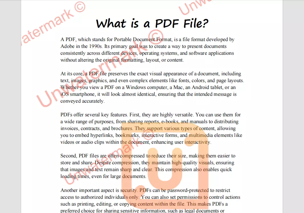 PDF Watermark Remover - Before